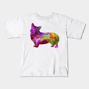 Welsh Corgi Cardigan in watercolor Kids T-Shirt